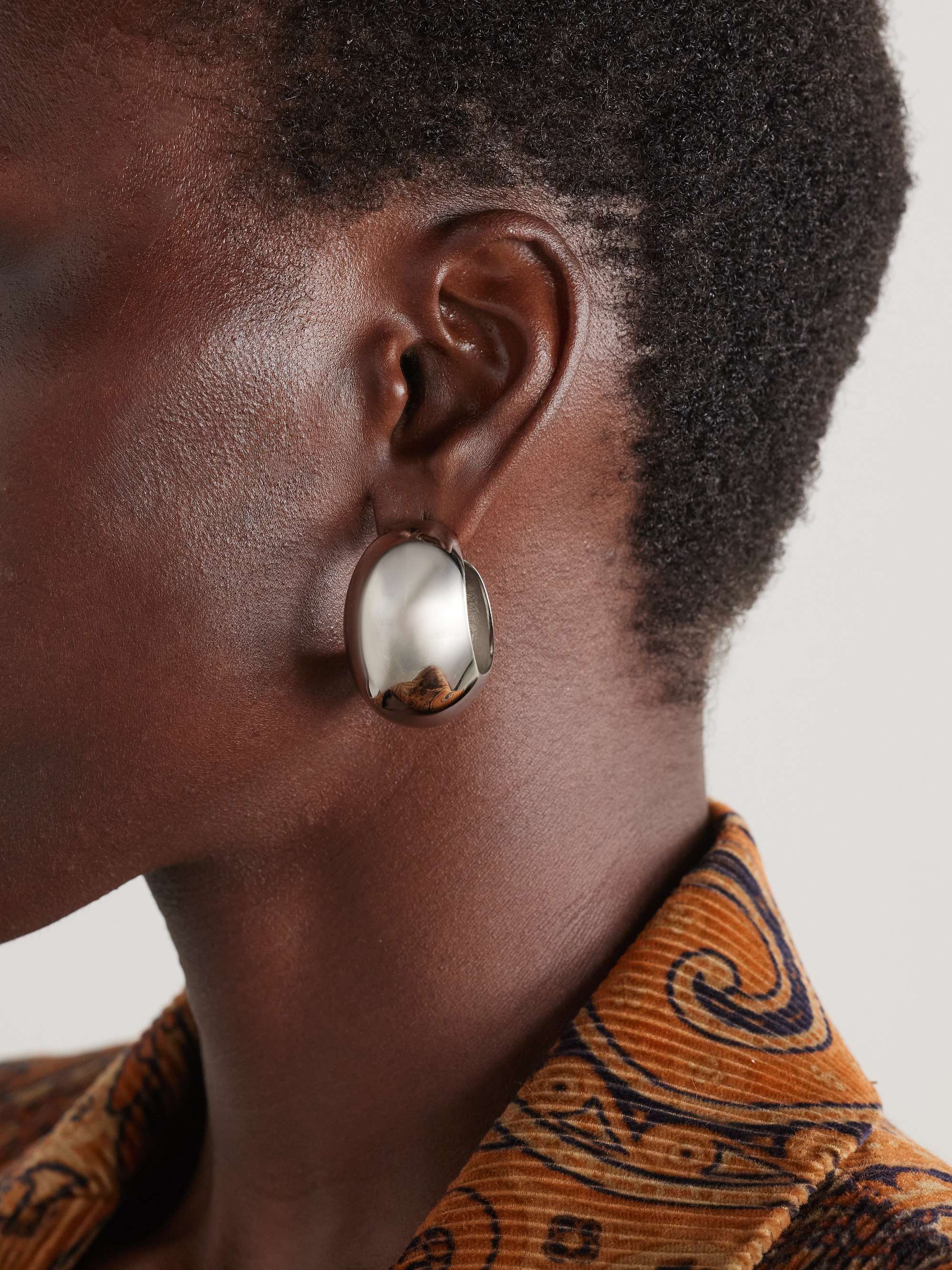 Silver-Tone Hoop Earrings