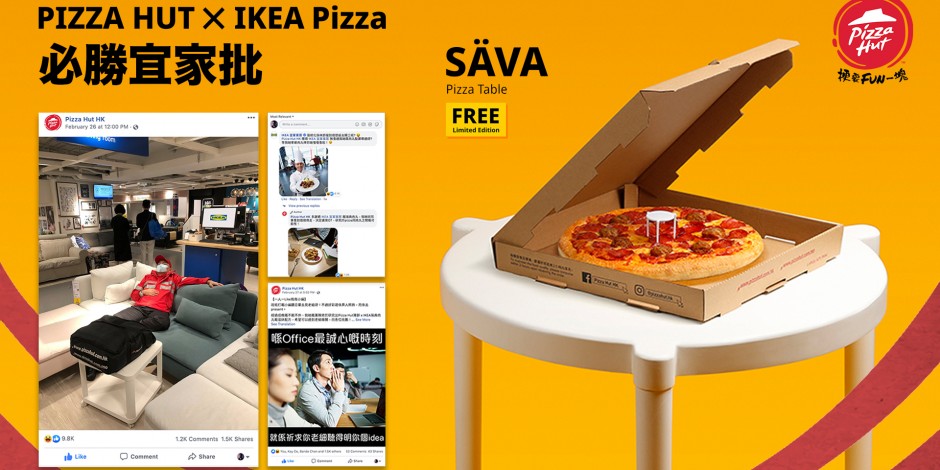 Pizza Hut and Ikea serve up Swedish meatball pizza - with a side of table
