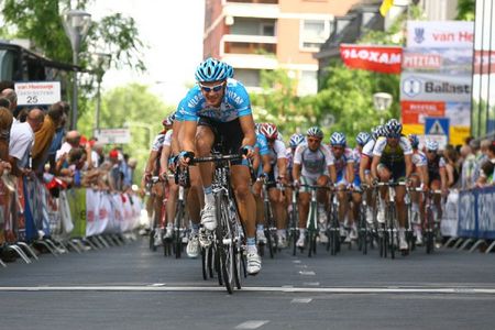 One lap to go for the peloton.