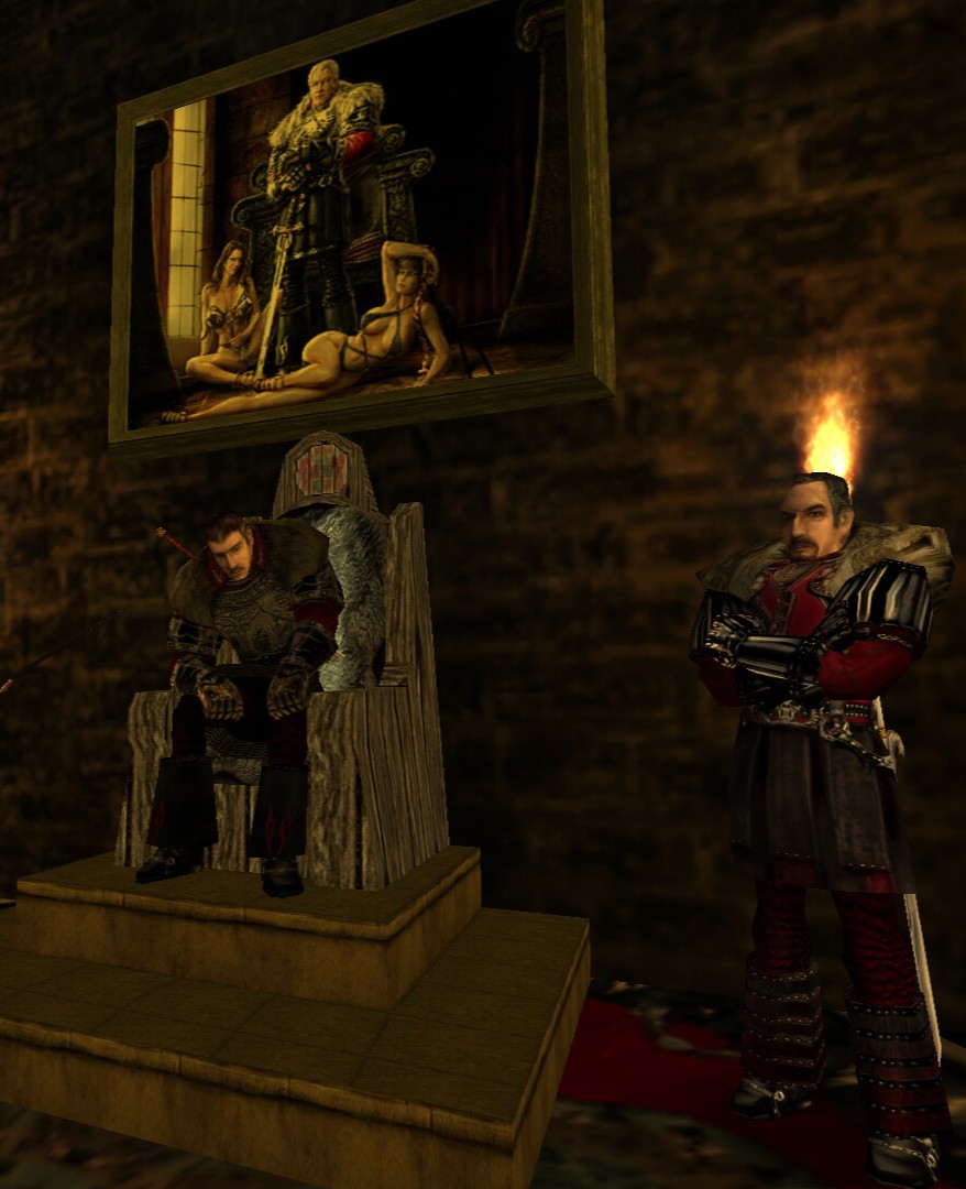 The king on the throne in Gothic