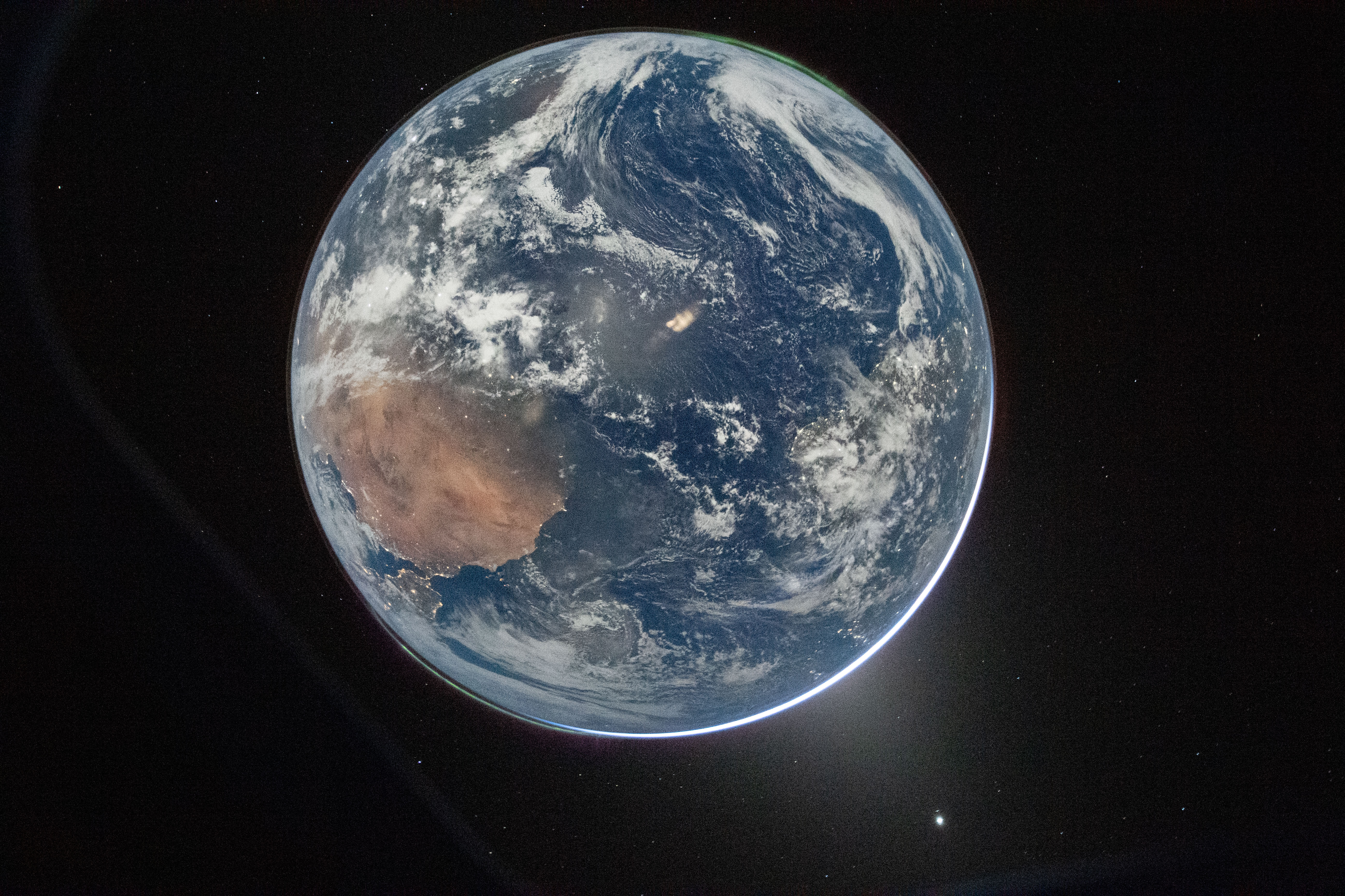 Picture of Earth from the Orion spacecraft's window on April 2, 2026