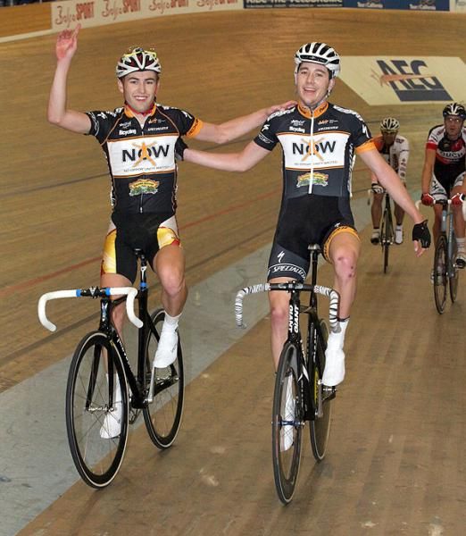 Moir and Heeley celebrate.