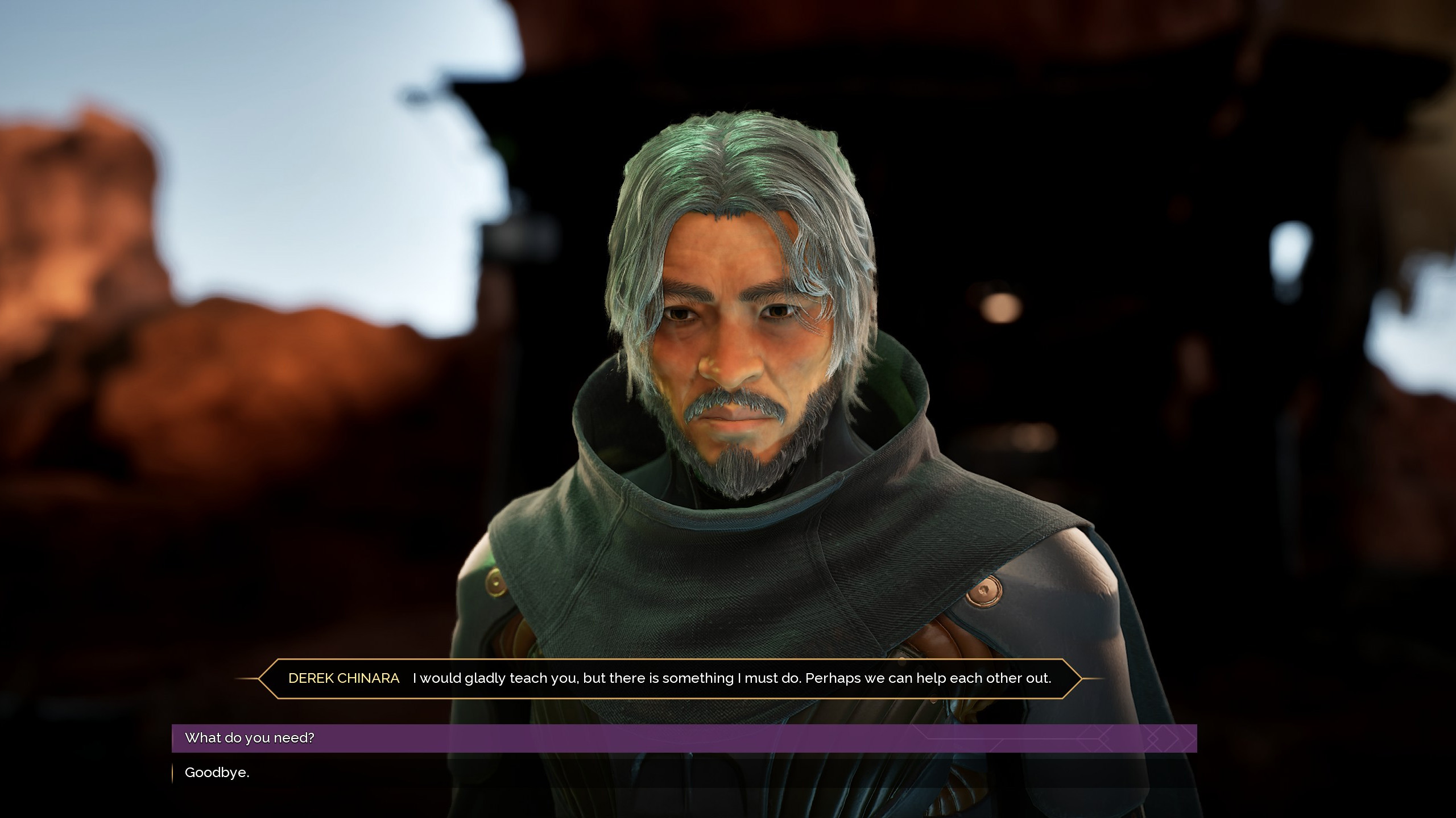 Dune: Awakening Planetologist Derek Chinara as he agrees to teach you after finding the film.