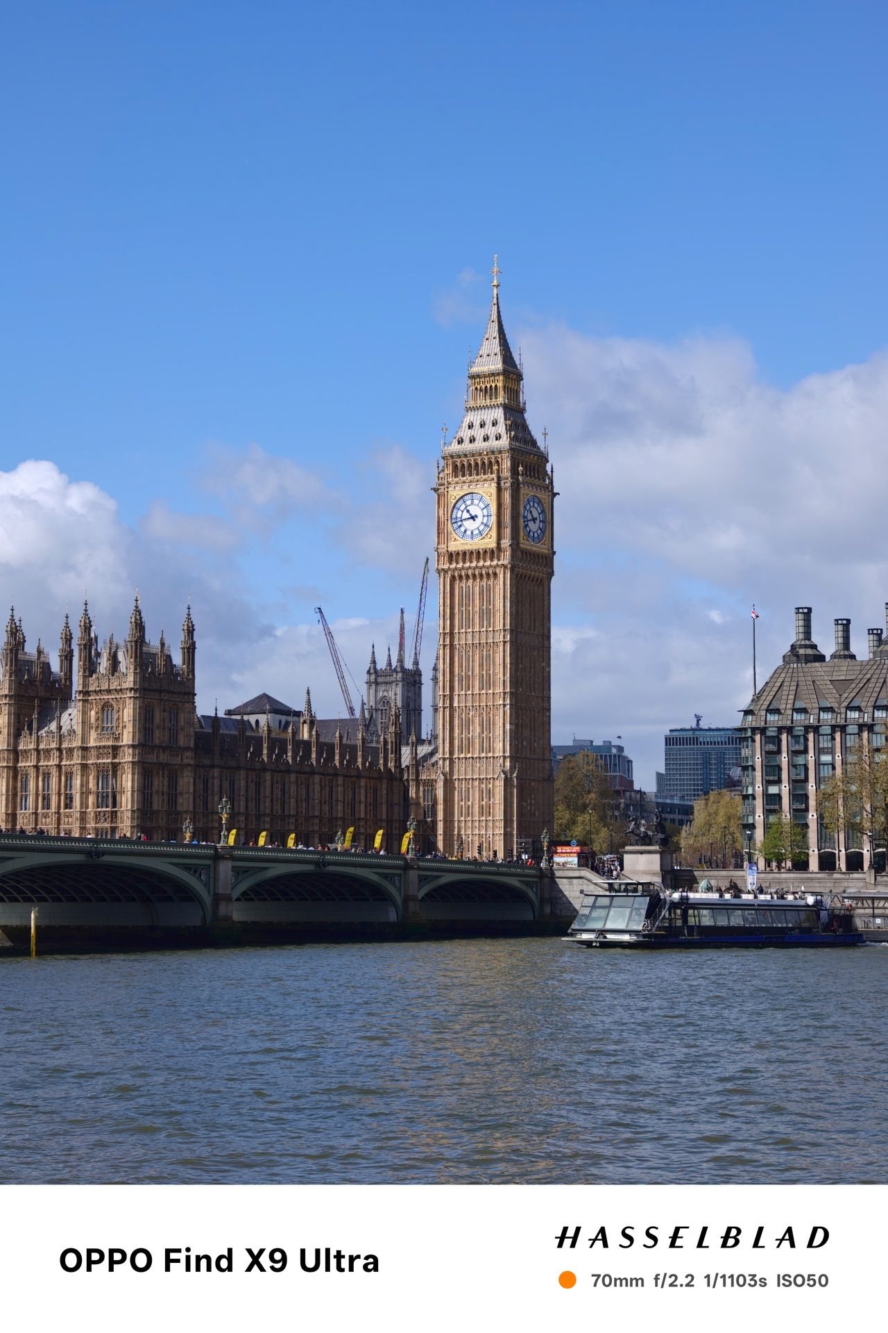 Big Ben and the Houses of Parliament seen across the River Thames