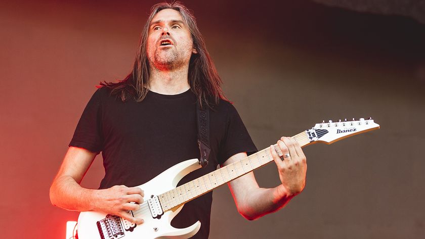 VIVEIRO, SPAIN - JUNE 27: James Monteith of the British progressive metal band Tesseract performs in concert during Resurrection Fest on June 27, 2025 in Viveiro, Spain. (Photo by Mariano Regidor/Redferns)