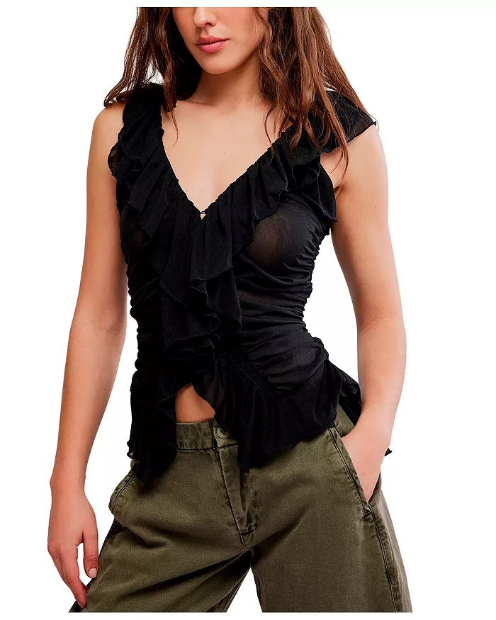 Free People, Blythe Ruffle Front Vest