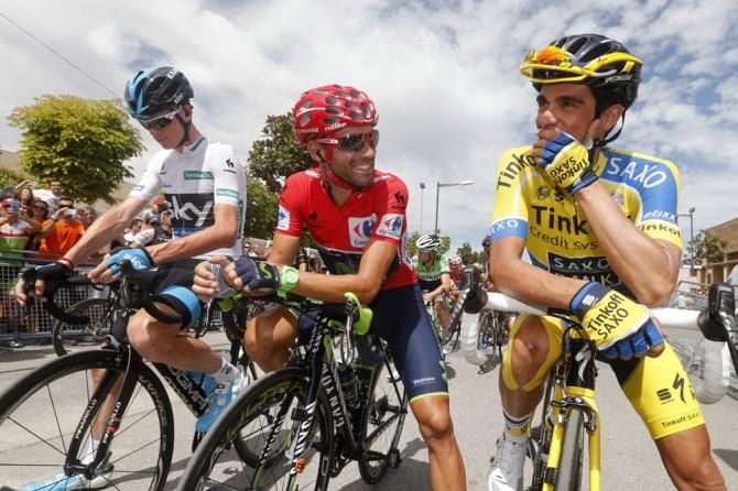The race favourites at the start of stage 7 of the Vuelta