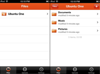 The Ubuntu One FIles App for iOS