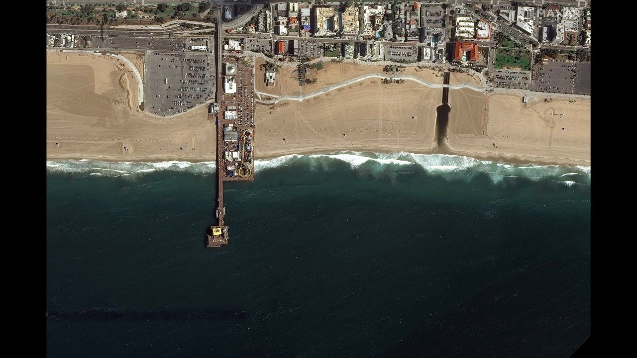 The Santa Monica Pier in Santa Monica, California, on March 11, 2020.