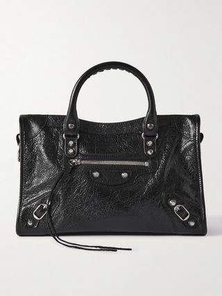 Le City Small Textured-Leather Tote