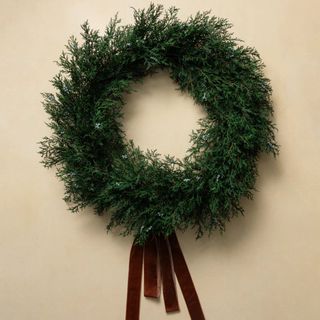 30 Faux Pre-lit Blueberry & Juniper Wreath