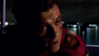 Battered Peter Parker in Spider-Man: No Way Home