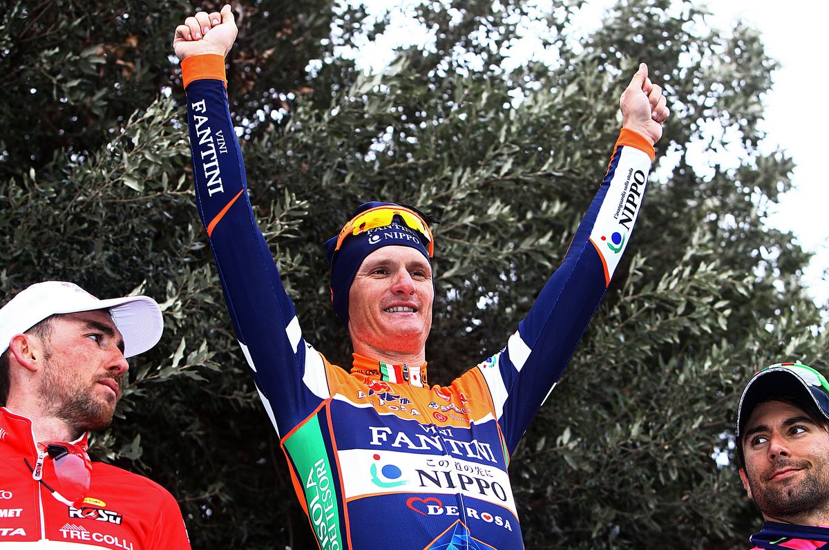 Grega Bole (Nippo Vini Fantini) enjoying his time on the podium