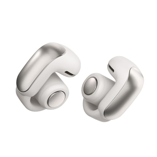 Bose Ultra Open Earbuds - Bluetooth Open Ear Earbuds With Openaudio for Awareness, Clip-On Design for Comfort, Water Resistant, Up to 48 Hrs of Playtime, White Smoke
