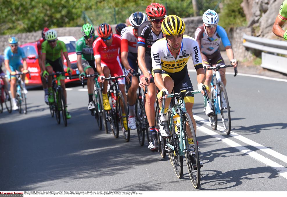 Victor Campenaerts leads the break