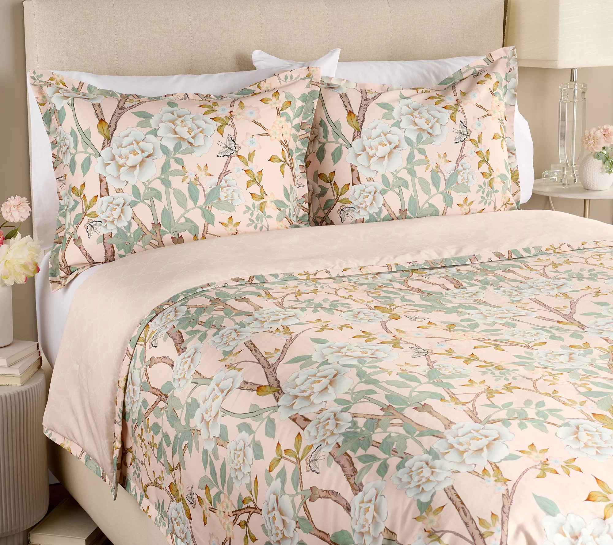 Mrs. H by Dee Hilfiger Cotton Sateen Comforter &amp;amp; Sham Set - Kg