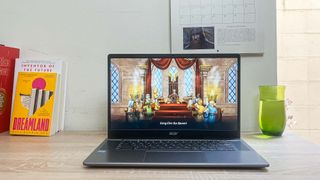 Acer Chromebook Plus 515 review unit on a desk