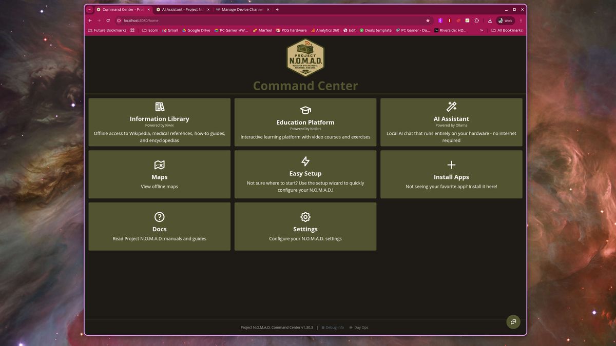 Project NOMAD on my Razer Blade 14 gaming laptop