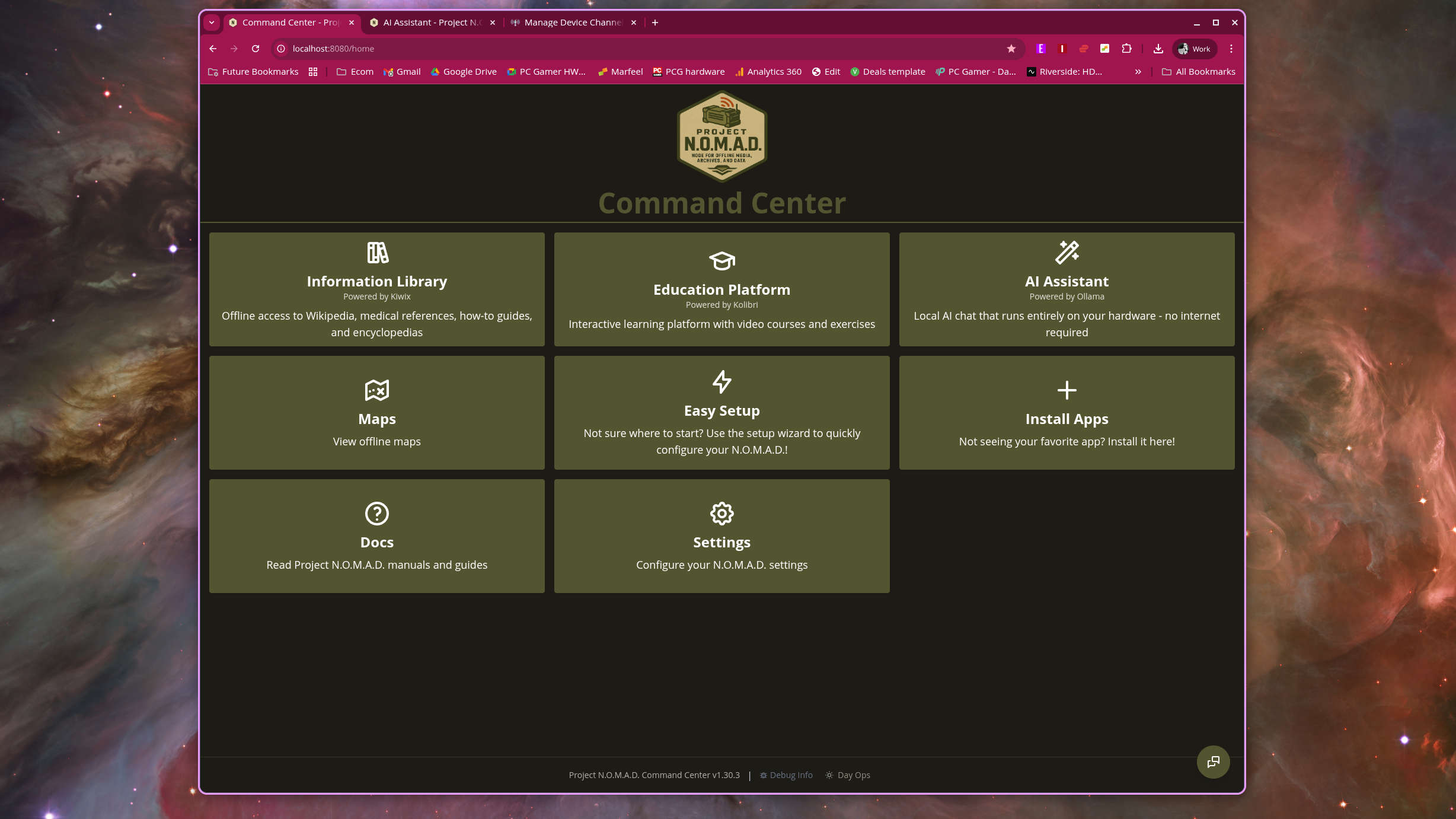 Project NOMAD on my Razer Blade 14 gaming laptop