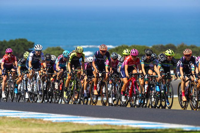 Sea views on stage 1 of the 2019 Women's Herald Sun Tour