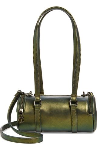 Small Faux Leather Duffle Bag