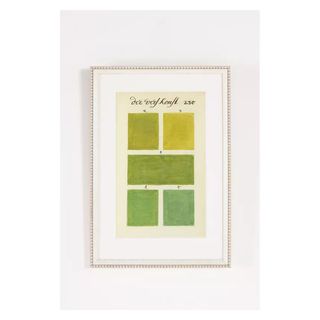 vintage paint swatches in green poster