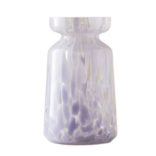 Glass purple speckled vase
