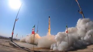 Iranian government footage shows the country's new Zoljanah's first suborbital test launch.