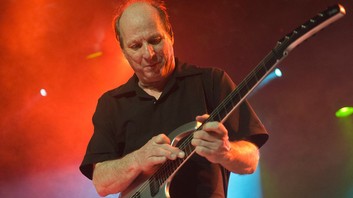 Adrian Belew performs on stage during Guitar BCN 2016 at Sala Bikini on March 2, 2016 in Barcelona, Spain