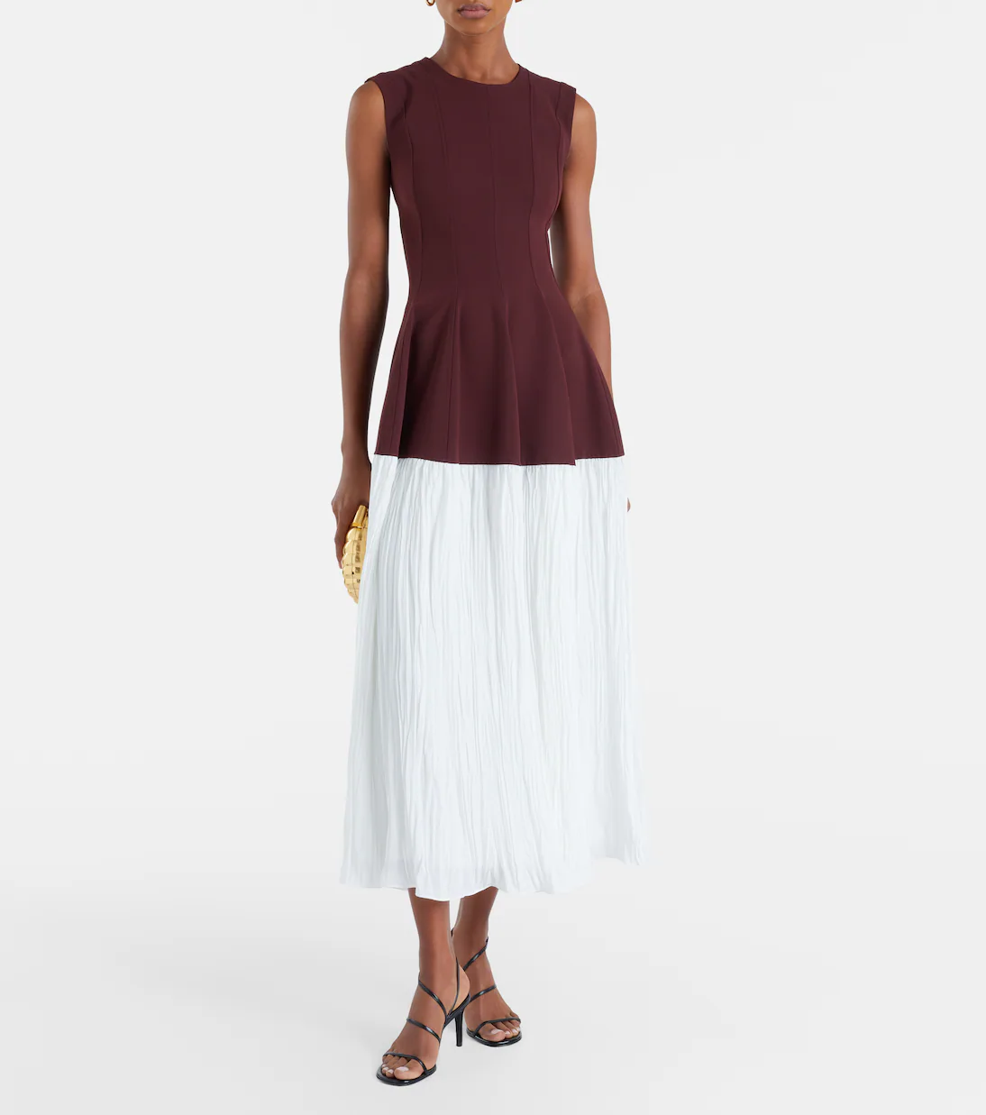 Simkhai, Raleigh cr&amp;ecirc;pe and satin midi dress