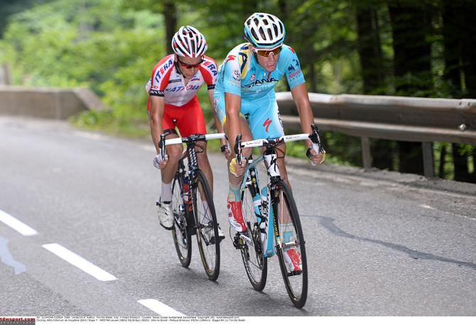 Lieuwe Westra (Astana) and Egor Silin (Katusha)