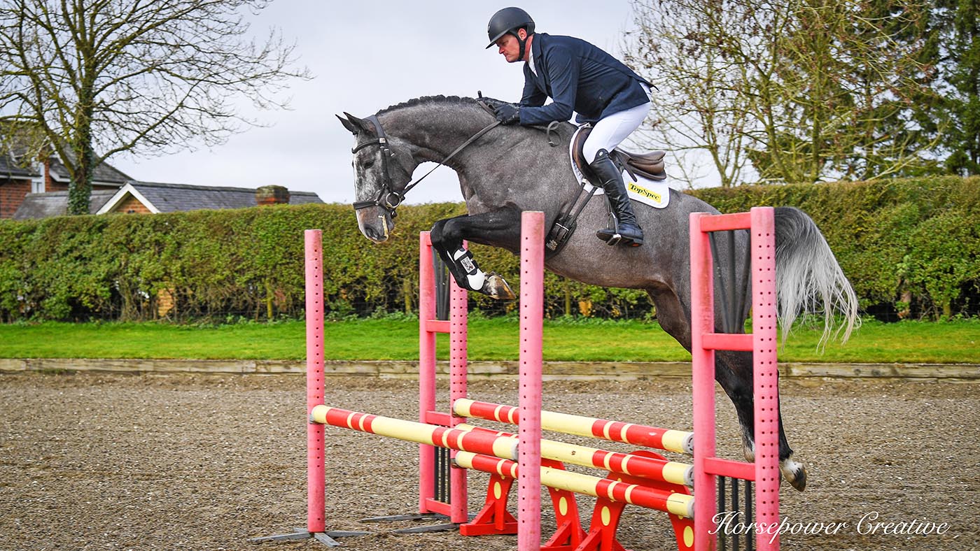 JP Sheffield riding our 4yr old stallion Future Hepsilon