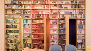 Shelving, Bookcase, Shelf, Library, Bookselling, Furniture, Book, Building, Public library, Room,