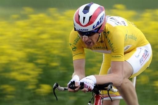 Outgoing yellow jersey wearer Pavel Brutt (Katusha)