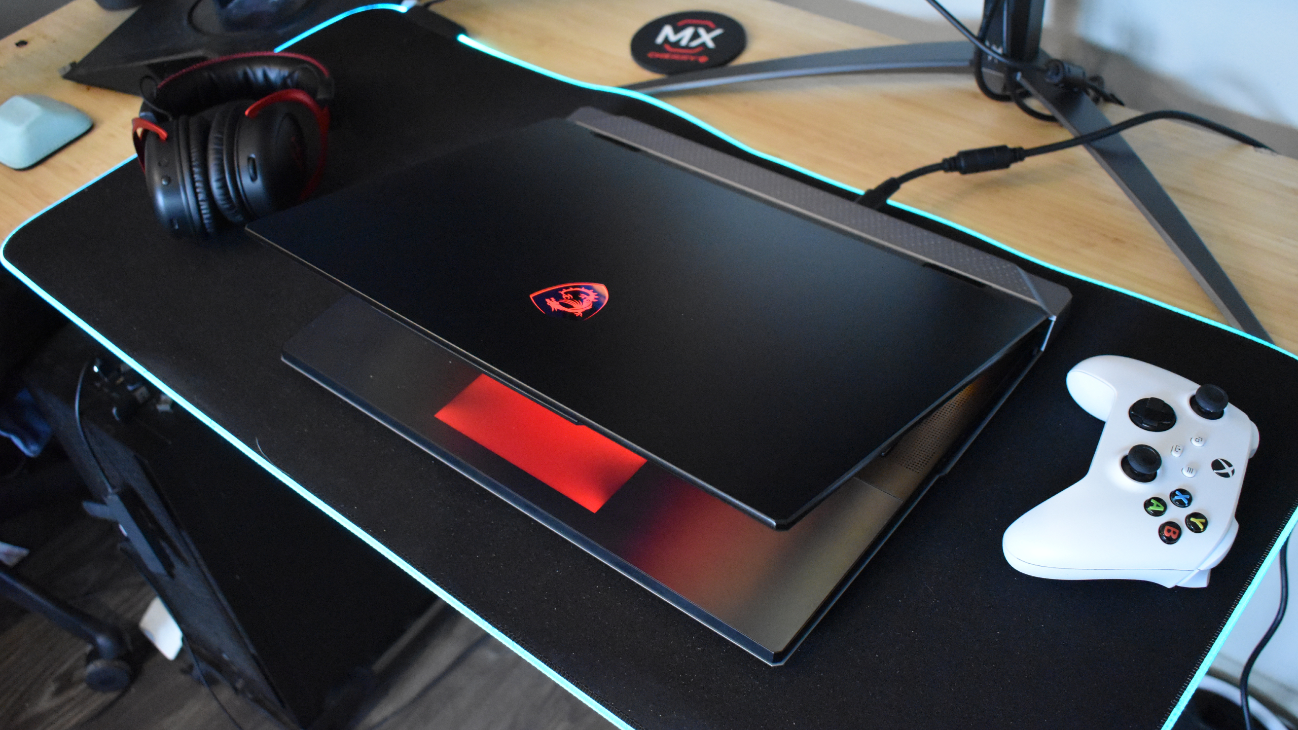 MSI Titan 18 HX AI gaming laptop closed lid