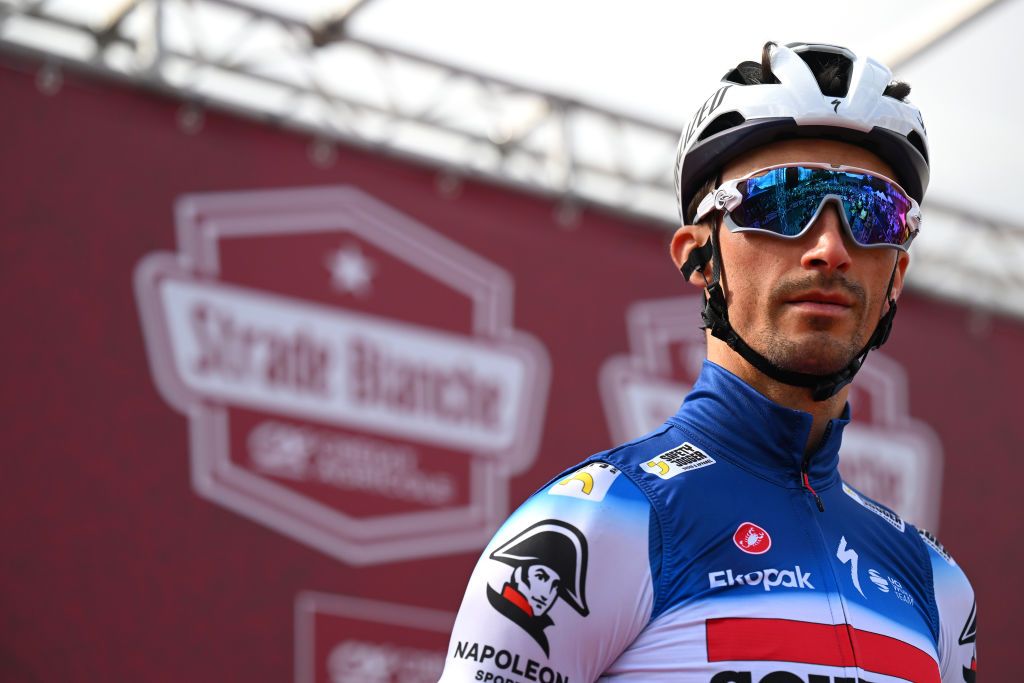 The start of Strade Bianche 2024