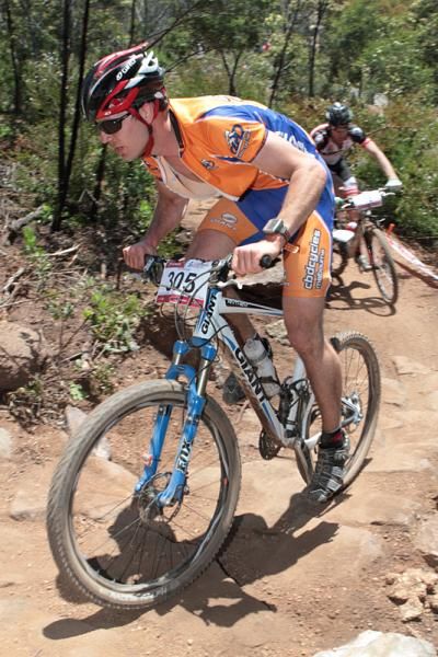 Hayden Lebbink on his way to winning the expert men's division.