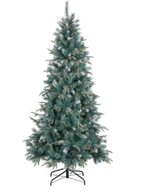 7ft Rokua Pre-lit artificial Christmas tree | Was £125, now £109 at B&amp;Q