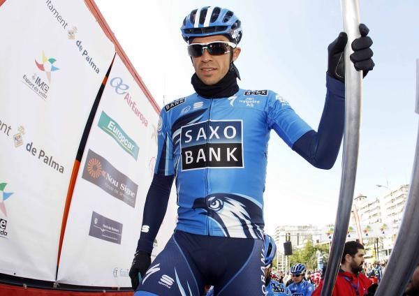 Alberto Contador (Saxo Bank) before the start of the Trofeo Palma.