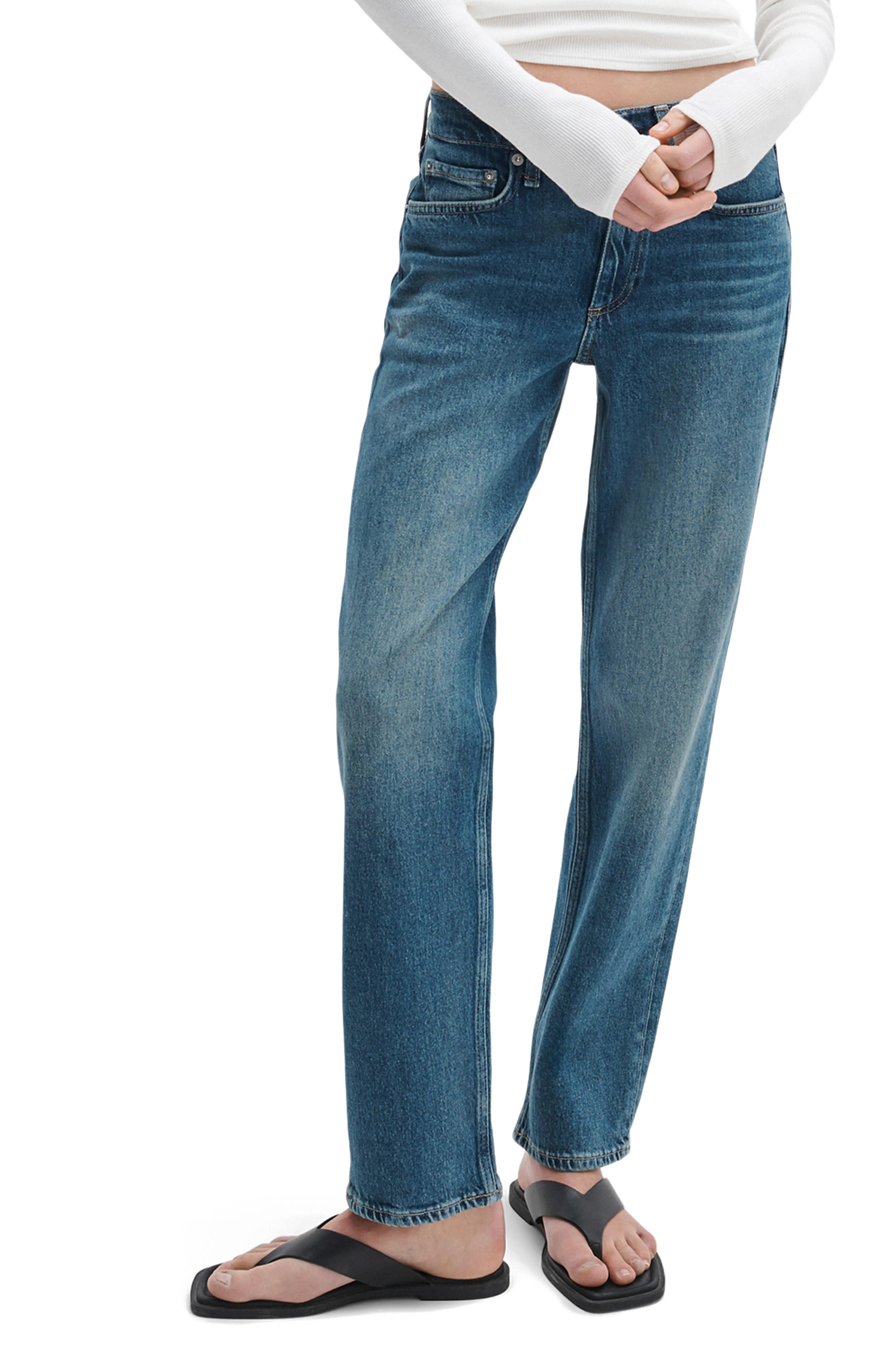 rag &amp;amp; bone, Harlow Low Rise Ankle Straight Leg Jeans