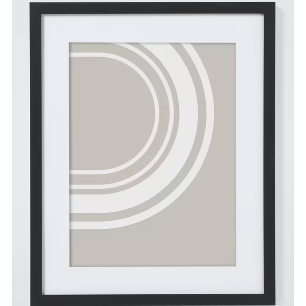 Black frame with a white mount