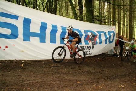 A racer at the Rold Skov round of the Shimanoliga.dk series