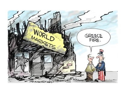 The Greece fire spreads