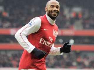 Thierry Henry on the football pitch