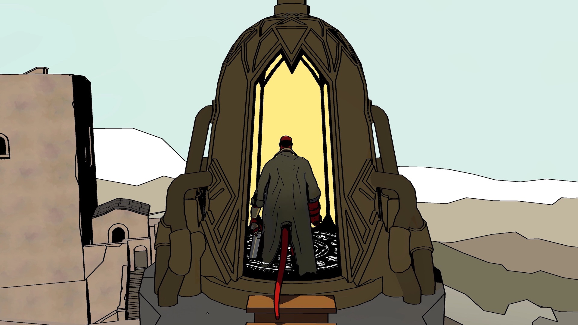 Hellboy Web of Wyrd screenshot showing Hellboy in combat