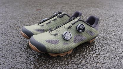 Image shows the Giro Sector MTB gravel cycling shoes