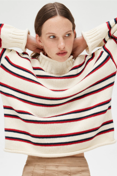 jcrew, 2025 Rollneck&amp;trade; Sweater in Stripe