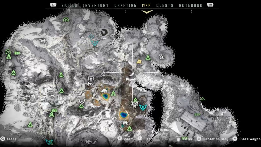 Horizon Zero Dawn: Frozen Wilds pigment locations | GamesRadar+