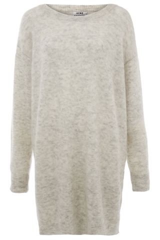 Liberty Acne Grey Wham Mohair Knitted Jumper Dress, £230