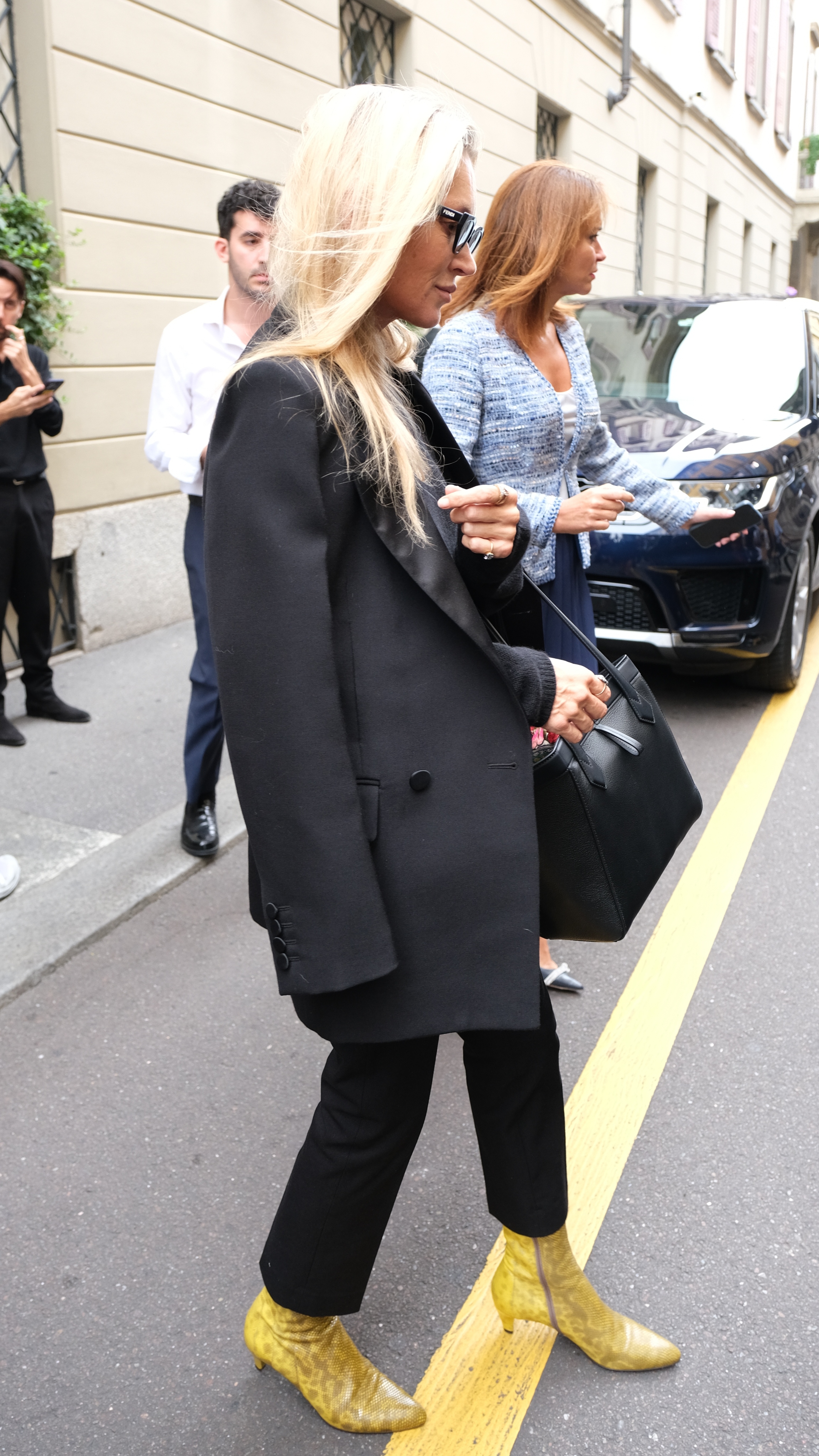 Kate Moss is seen out and about on September 21, 2023 in Milan, Italy. (Photo by MEGA/GC Images)